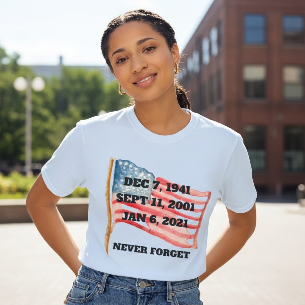 Never Forget T-Shirt, American History Tee, Patriotic Activist Gift