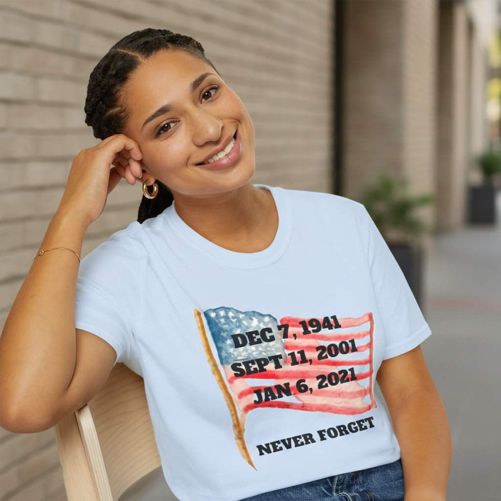 Never Forget T-Shirt, American History Tee, Patriotic Activist Gift