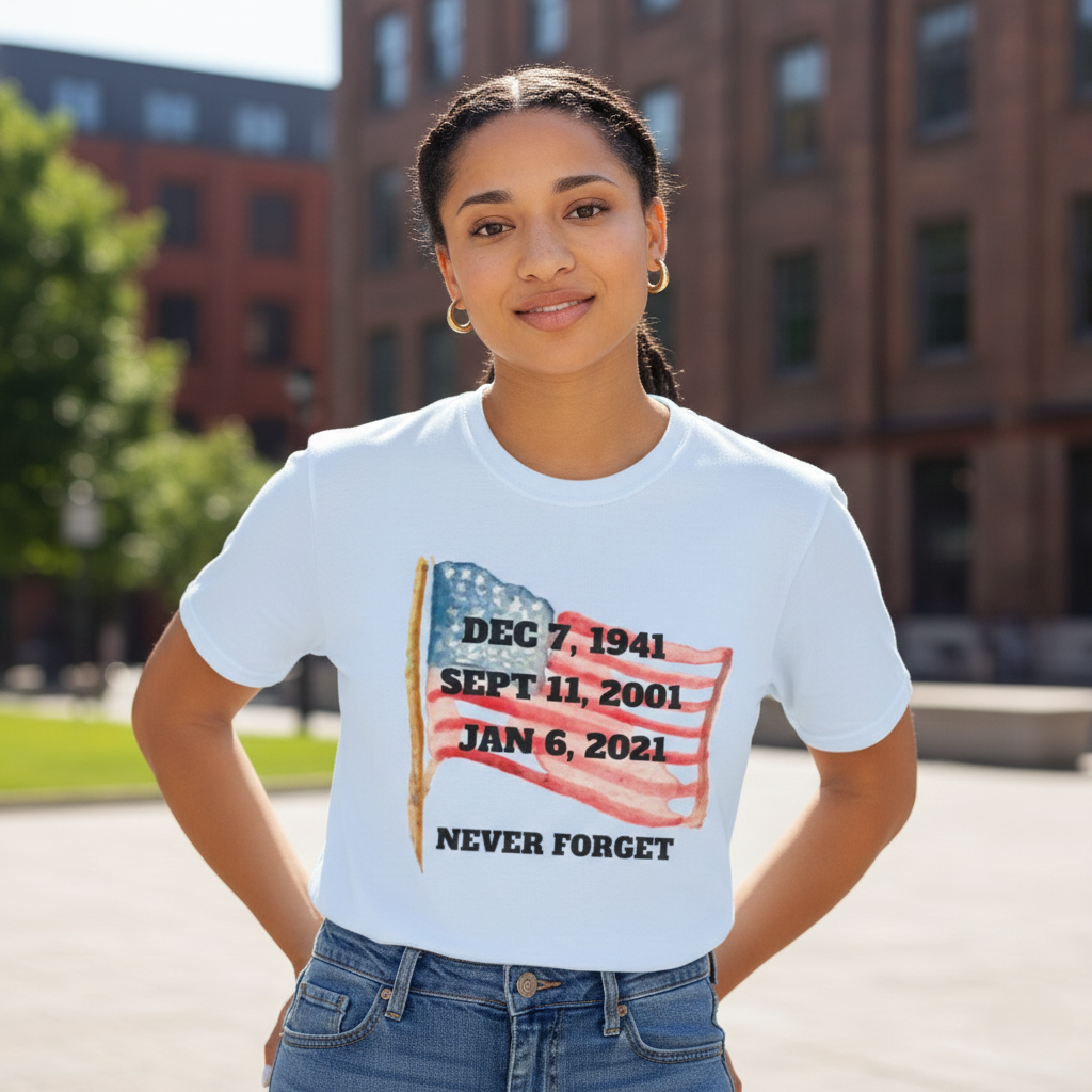 Never Forget T-Shirt, American History Tee, Patriotic Activist Gift
