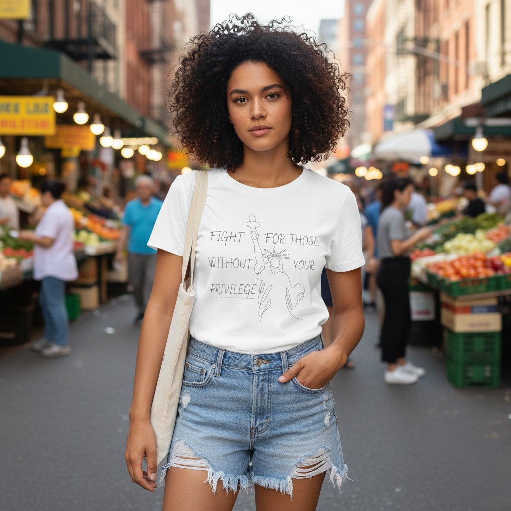 Liberty and Justice For All T-Shirt, Statue of Liberty Unisex Tee, Equality Shirt