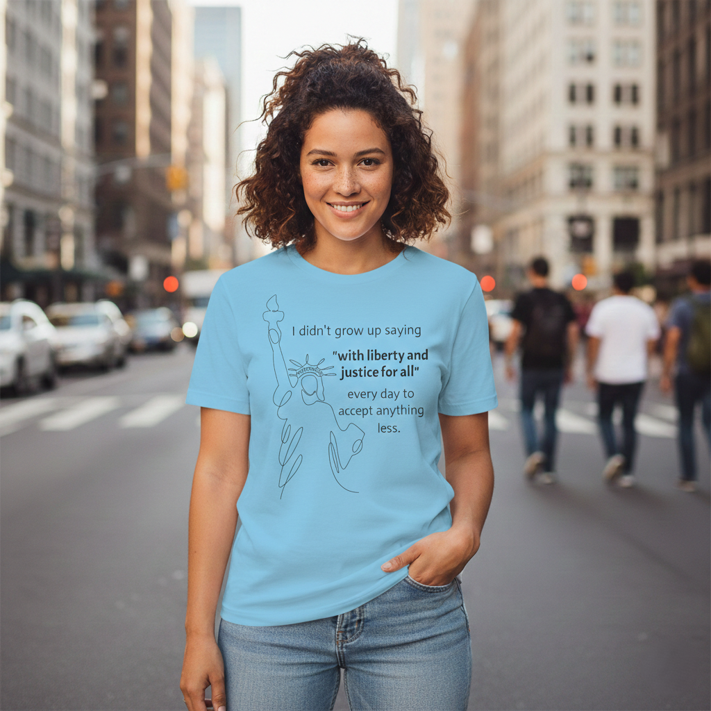 Liberty and Justice For All T-Shirt, Statue of Liberty Unisex Tee, Equality Shirt