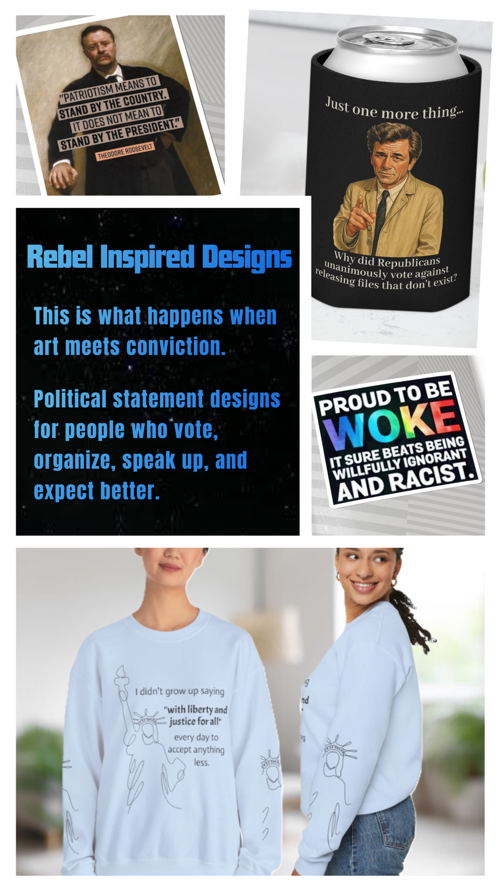 Liberty and Justice Crewneck Sweatshirt | Statue of Liberty Pullover | Equality and Freedom Gift