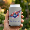 Butterfly Rise Together Can Cooler | Inspirational Watercolor Design | Activist Gift