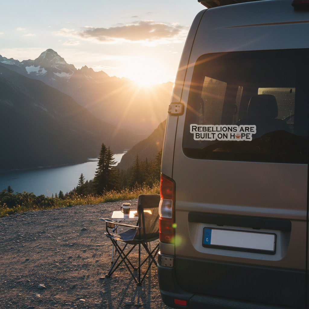 Rising Phoenix Built on Hope Kiss-Cut Stickers | Rebel Statement Vinyl Decal
