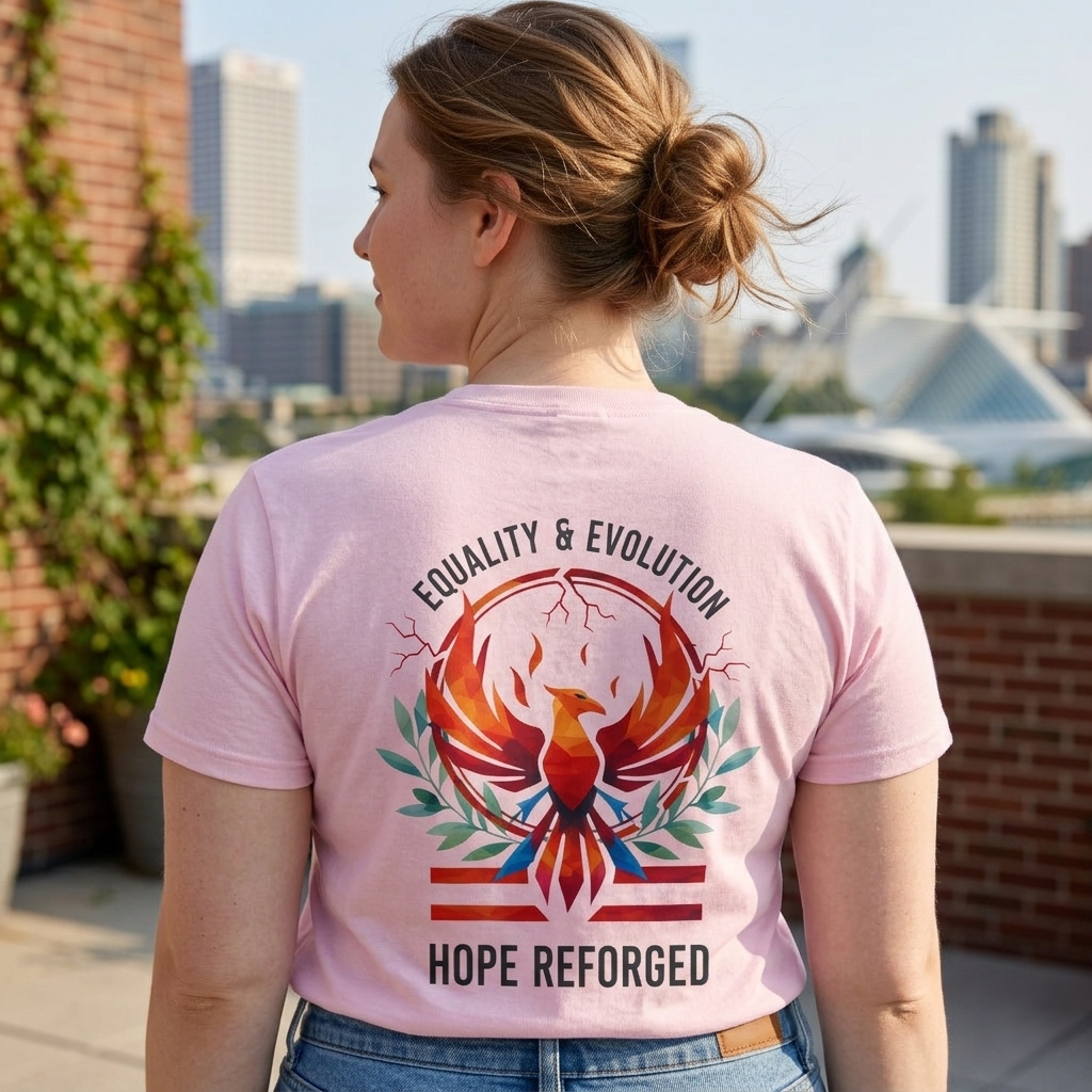 Hope Reforged Tee | Rising Phoenix Resistance T-Shirt | Empowerment Gift