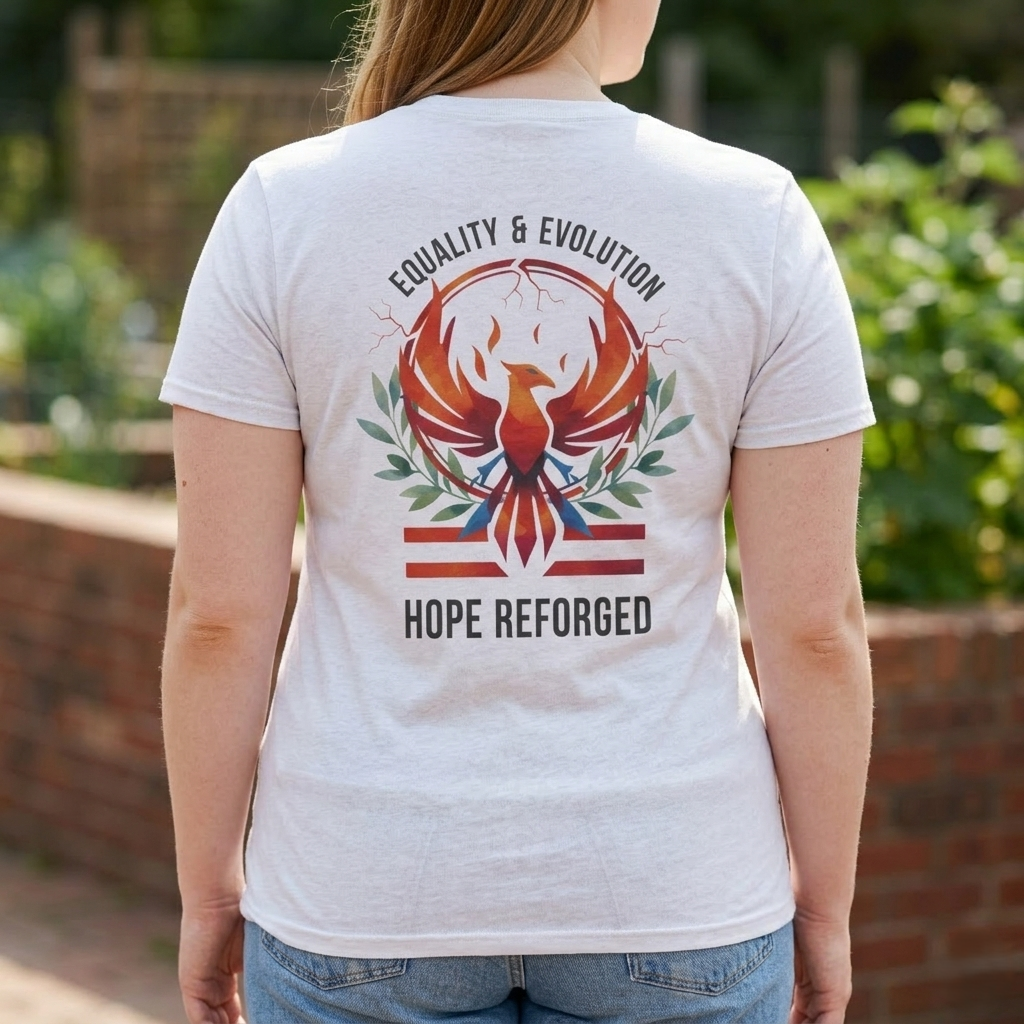 Hope Reforged Tee | Rising Phoenix Resistance T-Shirt | Empowerment Gift
