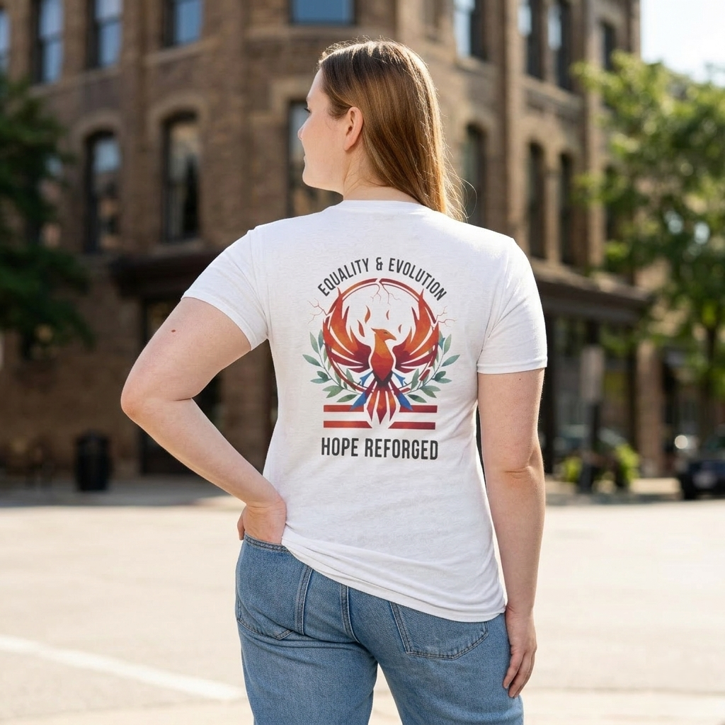 Hope Reforged Tee | Rising Phoenix Resistance T-Shirt | Empowerment Gift