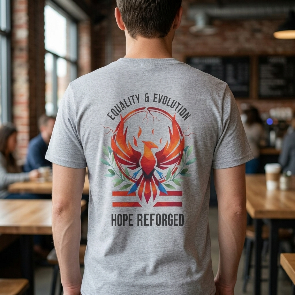 Hope Reforged Tee | Rising Phoenix Resistance T-Shirt | Empowerment Gift