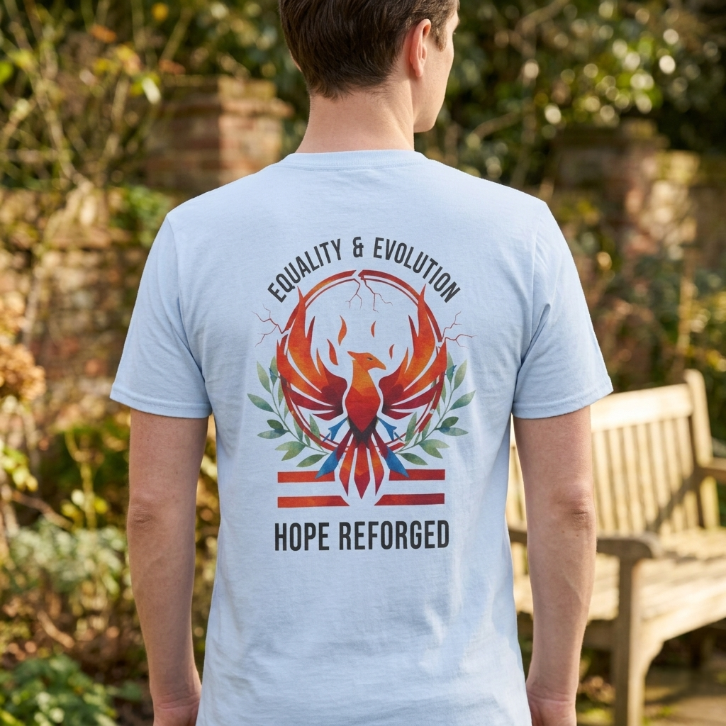 Hope Reforged Tee | Rising Phoenix Resistance T-Shirt | Empowerment Gift
