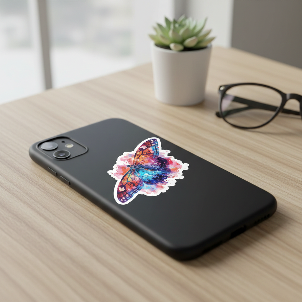 Butterfly Effect Kiss-Cut Sticker | Colorful Watercolor Laptop Decal | Activist Gift
