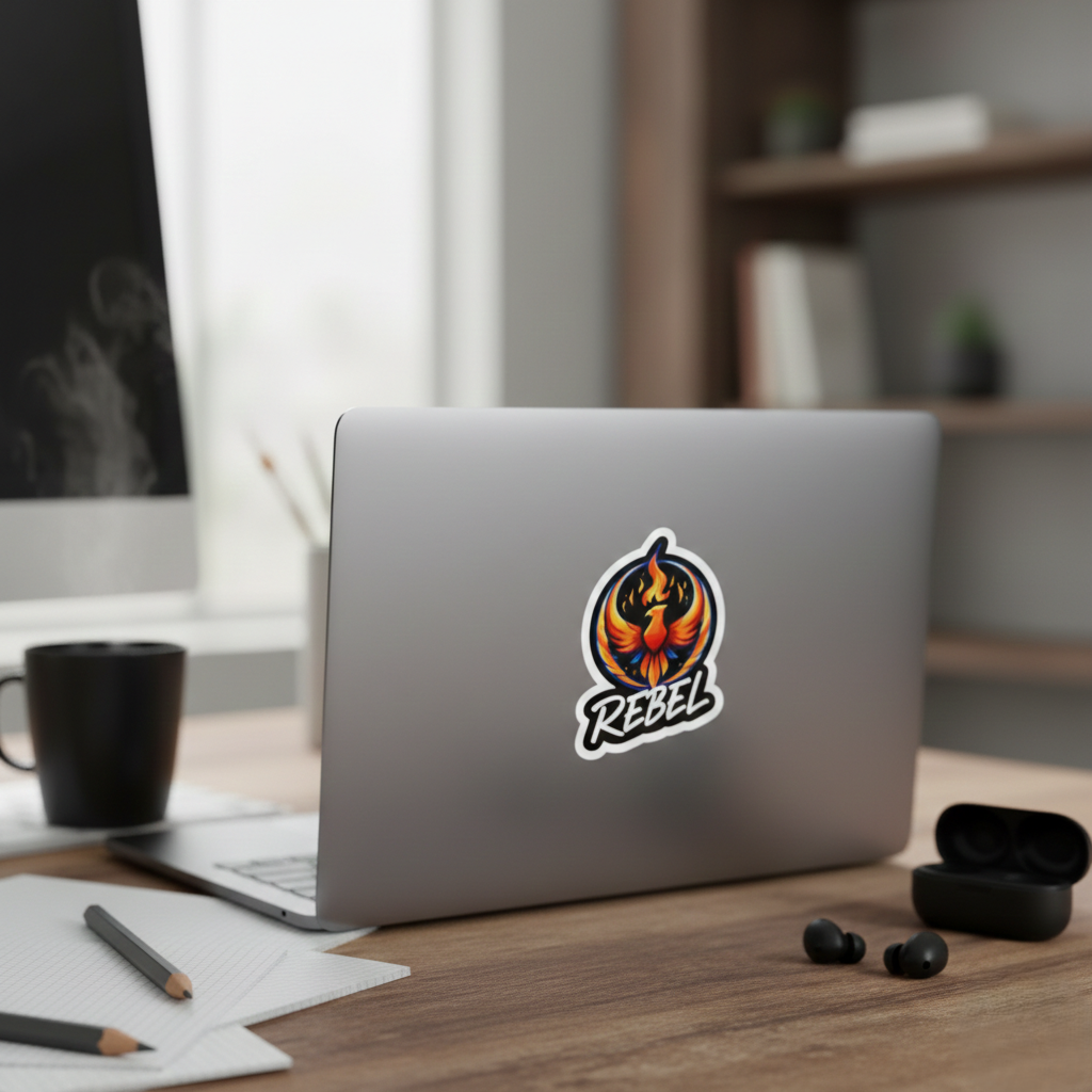 Rising Phoenix Rebel Sticker | Kiss-Cut Vinyl Decal | Rebel Inspired Designs