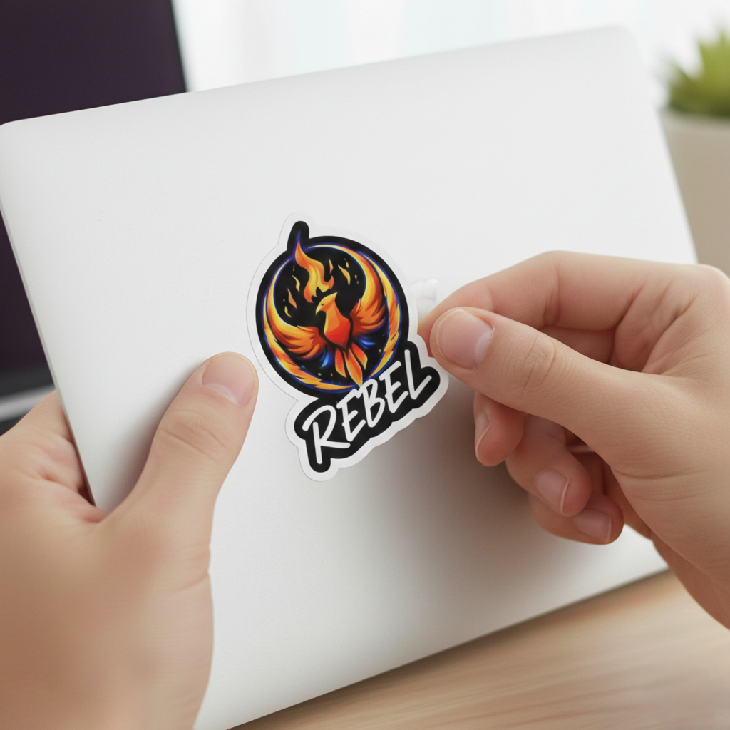 Rising Phoenix Rebel Sticker | Kiss-Cut Vinyl Decal | Rebel Inspired Designs