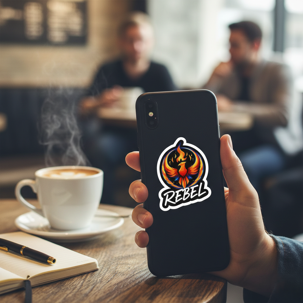 Rising Phoenix Rebel Sticker | Kiss-Cut Vinyl Decal | Rebel Inspired Designs
