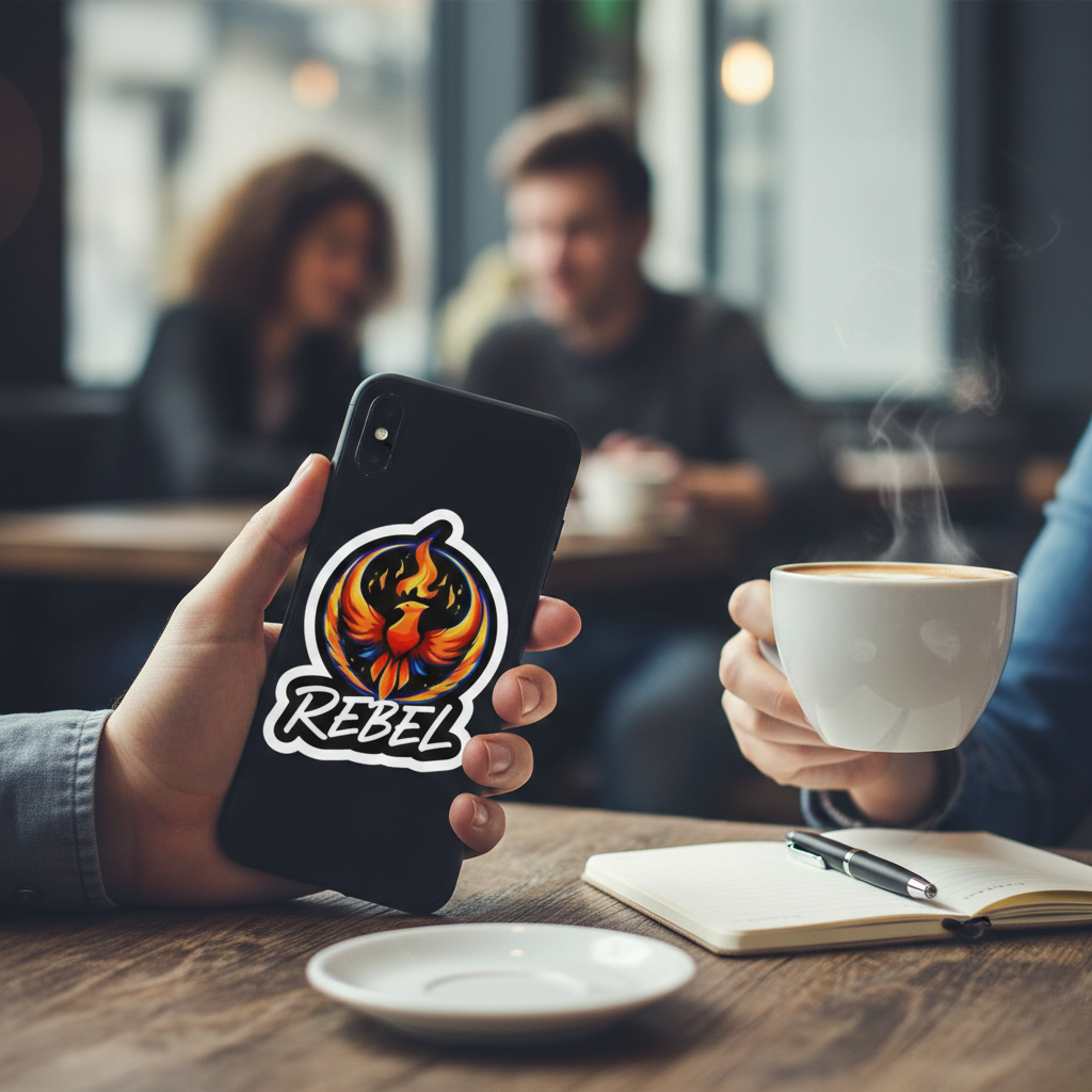 Rising Phoenix Rebel Sticker | Kiss-Cut Vinyl Decal | Rebel Inspired Designs