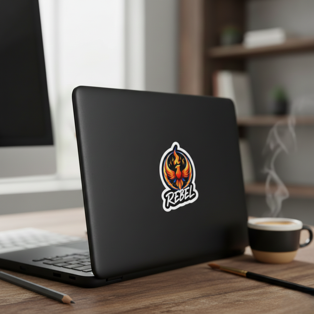 Rising Phoenix Rebel Sticker | Kiss-Cut Vinyl Decal | Rebel Inspired Designs