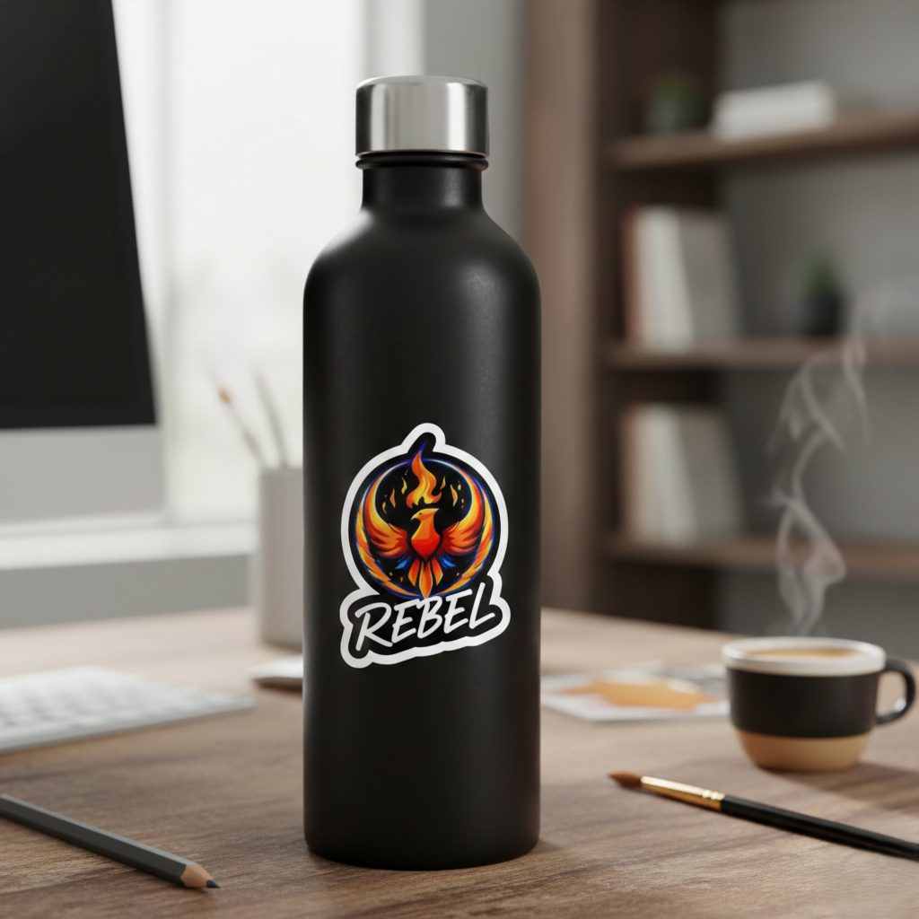 Rising Phoenix Rebel Sticker | Kiss-Cut Vinyl Decal | Rebel Inspired Designs
