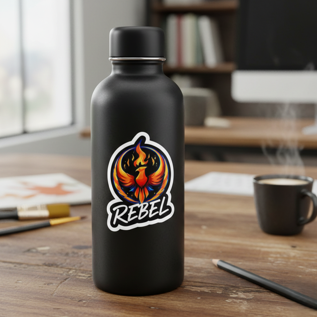 Rising Phoenix Rebel Sticker | Kiss-Cut Vinyl Decal | Rebel Inspired Designs