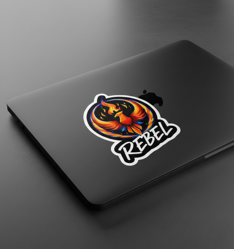 Rising Phoenix Rebel Sticker | Kiss-Cut Vinyl Decal | Rebel Inspired Designs
