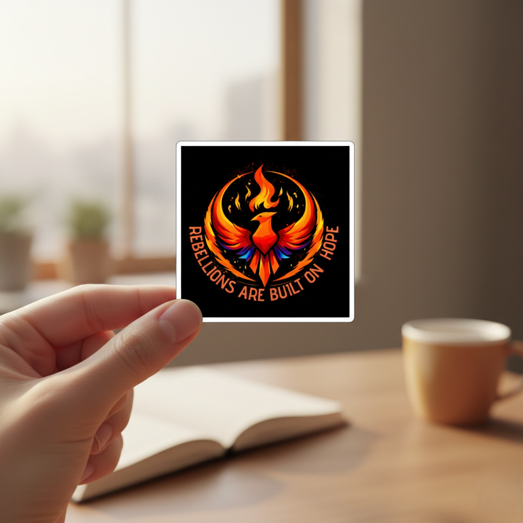 Rebellions Are Built On Hope Kiss-Cut Stickers | Phoenix Protest Sticker | Resistance Gift