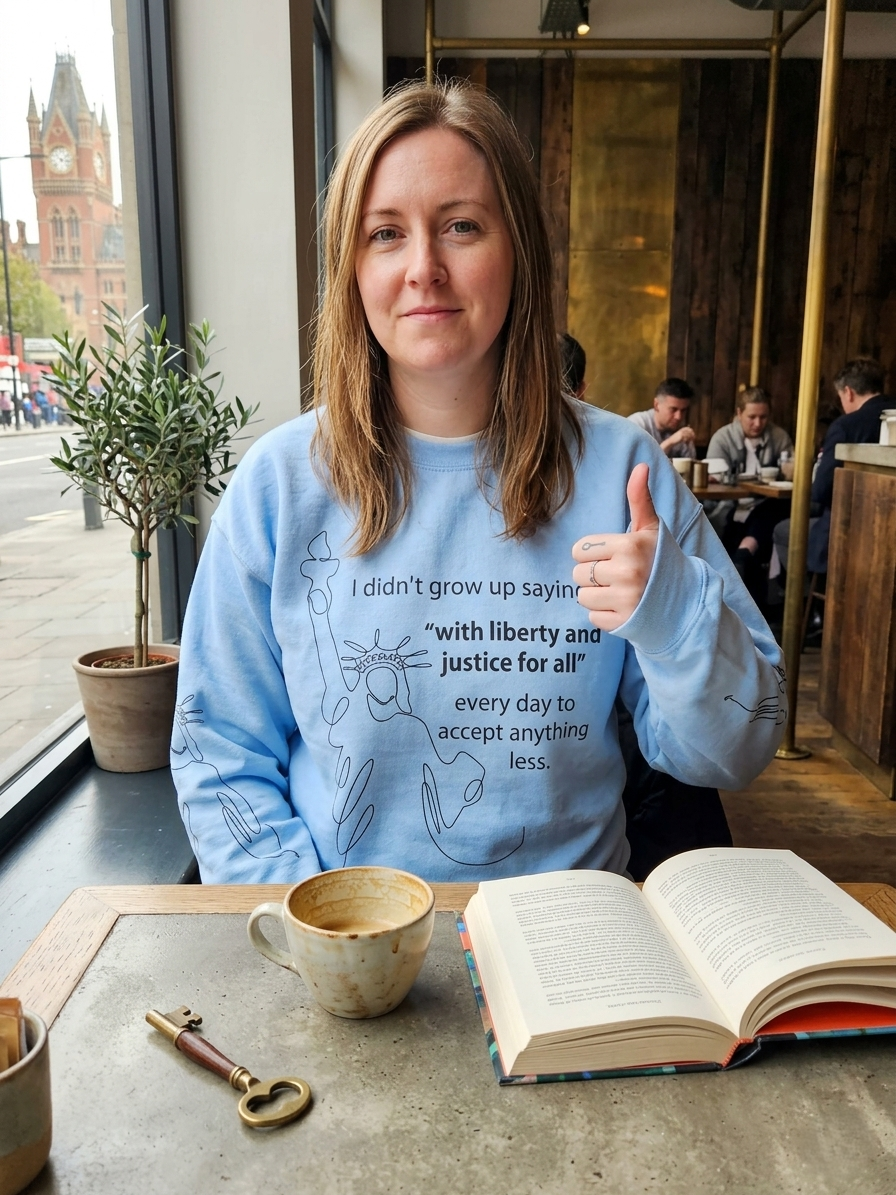 Liberty and Justice Crewneck Sweatshirt | Statue of Liberty Pullover | Equality and Freedom Gift