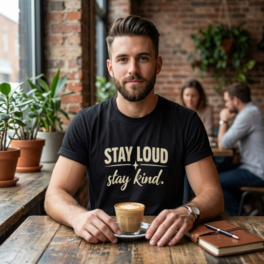 Stay Loud Stay Kind T-Shirt | Positive Message Graphic Tee | Activist Gift
