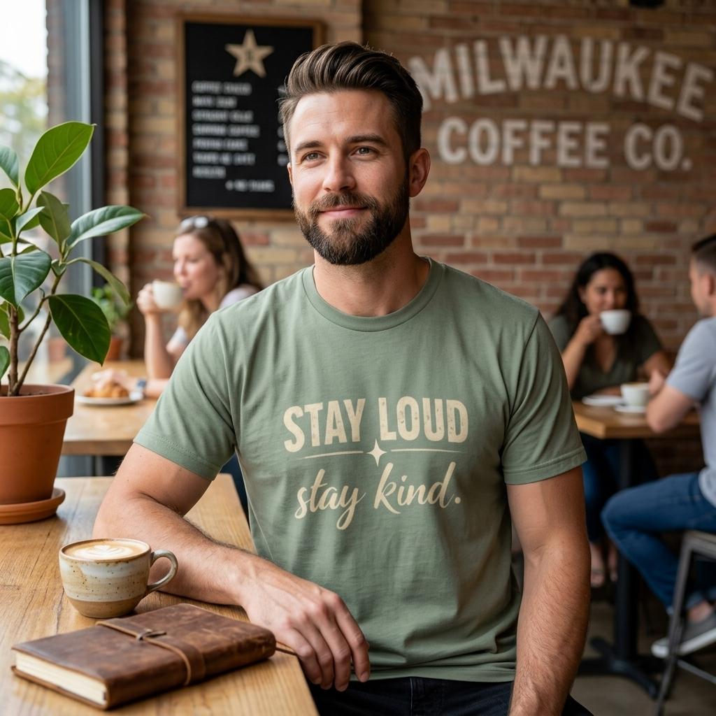 Stay Loud Stay Kind T-Shirt | Positive Message Graphic Tee | Activist Gift
