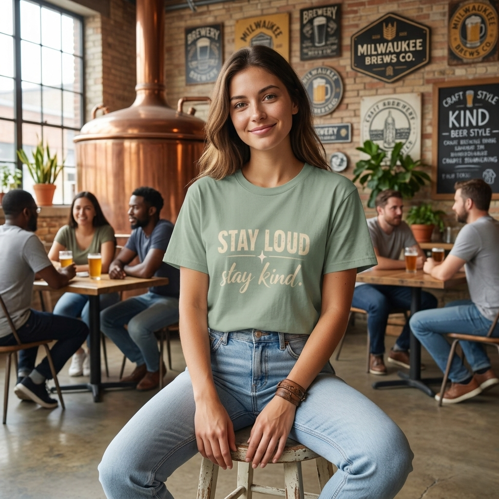 Stay Loud Stay Kind T-Shirt | Positive Message Graphic Tee | Activist Gift