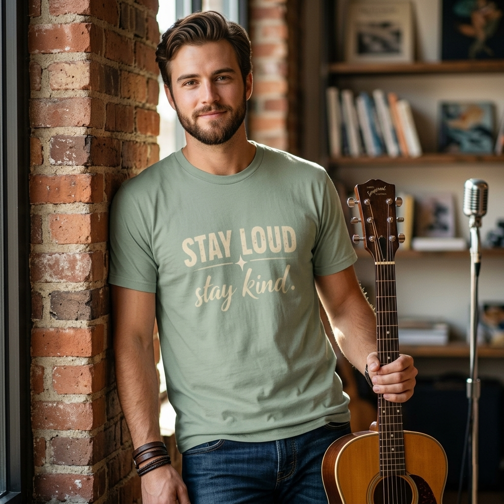 Stay Loud Stay Kind T-Shirt | Positive Message Graphic Tee | Activist Gift