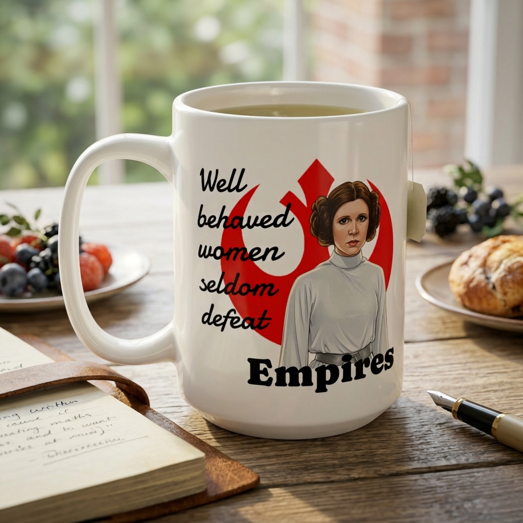 Rebel Symbol Coffee Cup | Well Behaved Women Seldom Defeat Empires | Ceramic Mug 11oz, 15oz