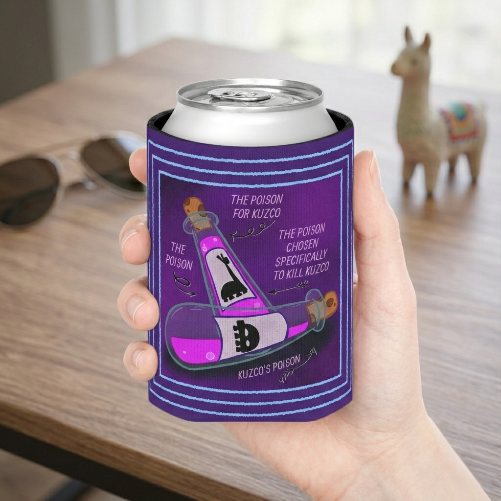 Poison Llama Can Cooler | Llama Drama Drink Sleeve | Animated Movie Gift