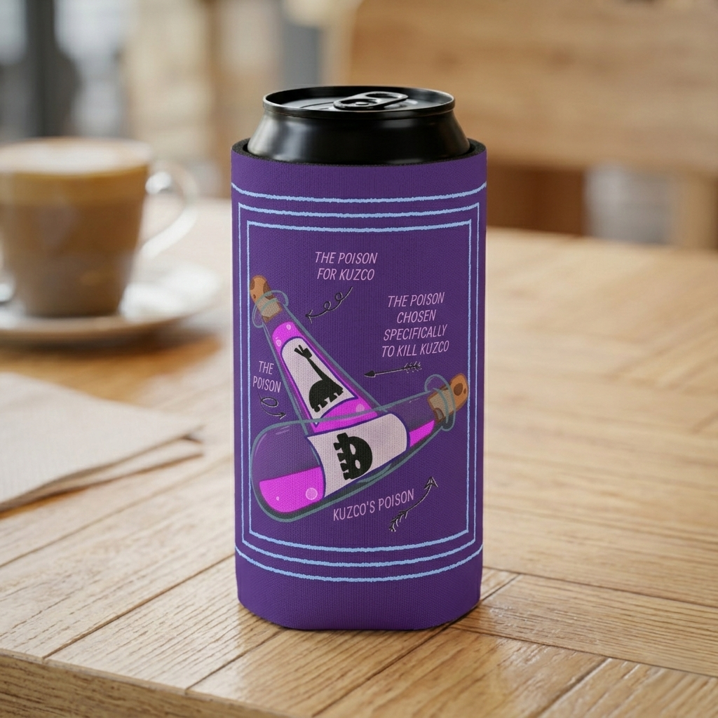 Poison Llama Can Cooler | Llama Drama Drink Sleeve | Animated Movie Gift