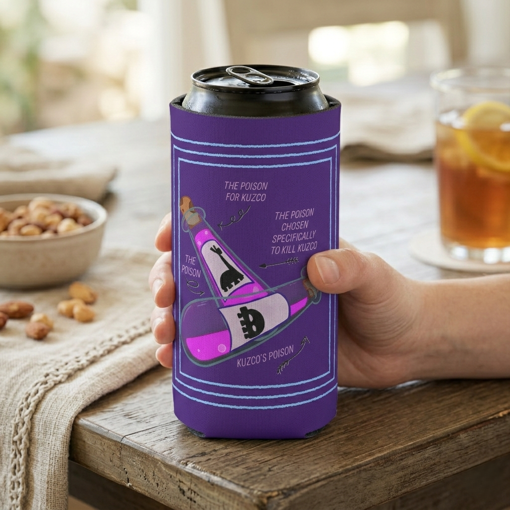 Poison Llama Can Cooler | Llama Drama Drink Sleeve | Animated Movie Gift