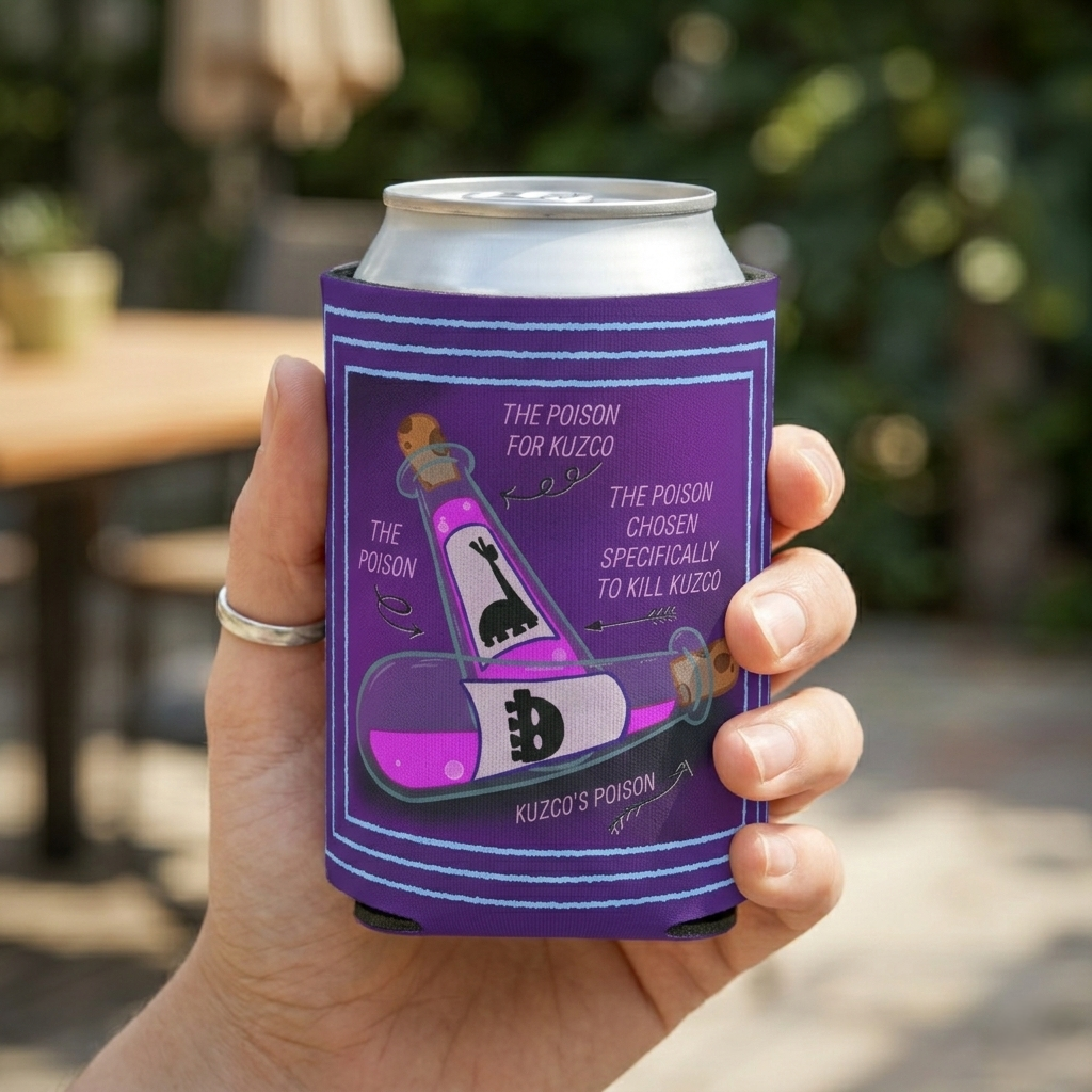 Poison Llama Can Cooler | Llama Drama Drink Sleeve | Animated Movie Gift