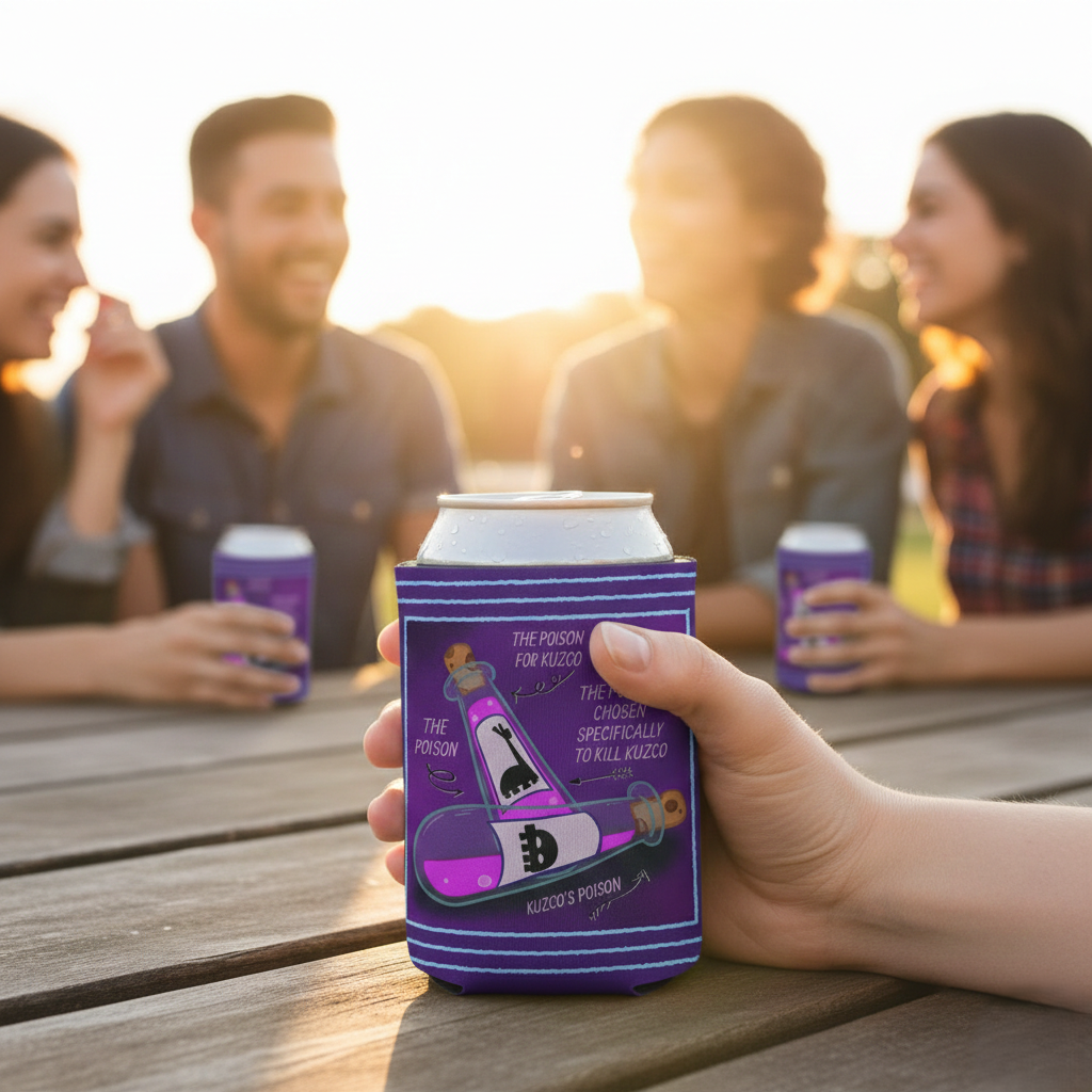 Poison Llama Can Cooler | Llama Drama Drink Sleeve | Animated Movie Gift