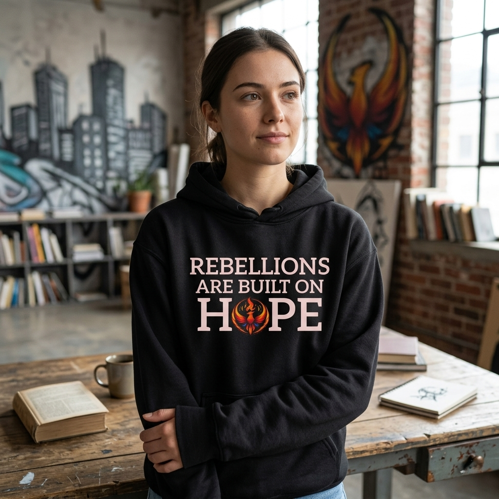 Rebellions Are Built on Hope Hoodie | Inspirational Protest Graphic Sweatshirt