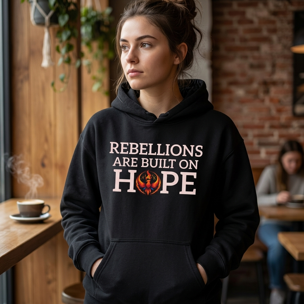 Rebellions Are Built on Hope Hoodie | Inspirational Protest Graphic Sweatshirt