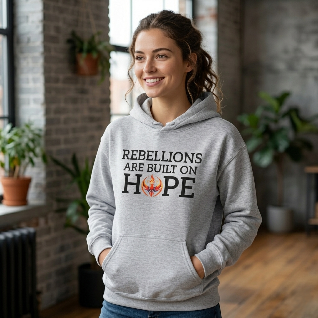 Rebellions Are Built on Hope Hoodie | Inspirational Protest Graphic Sweatshirt
