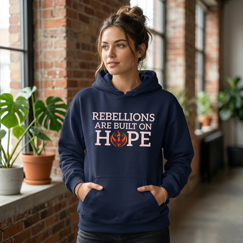 Rebellions Are Built on Hope Hoodie | Inspirational Protest Graphic Sweatshirt