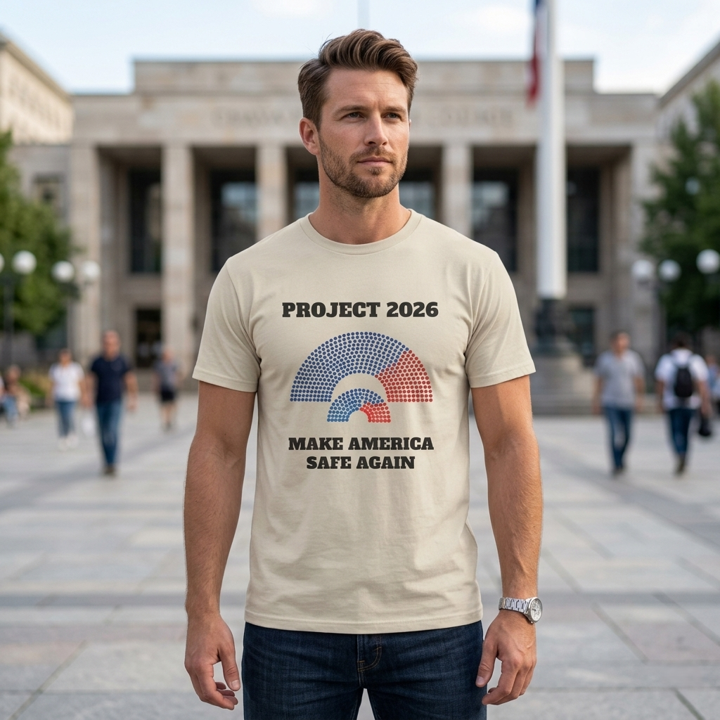 Project 2026 Unisex T-Shirt, Make America Safe Again, Congressional Map Tee