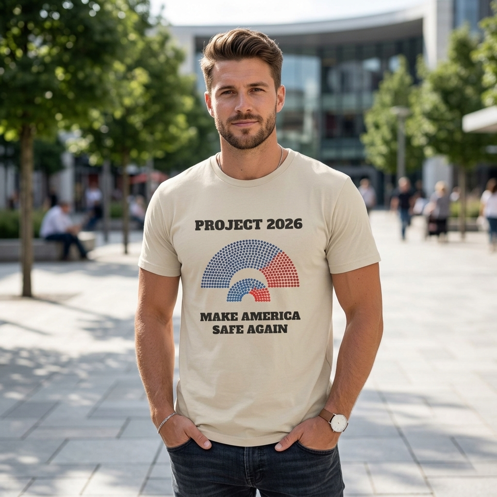 Project 2026 Unisex T-Shirt, Make America Safe Again, Congressional Map Tee