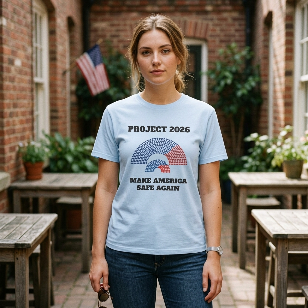 Project 2026 Unisex T-Shirt, Make America Safe Again, Congressional Map Tee