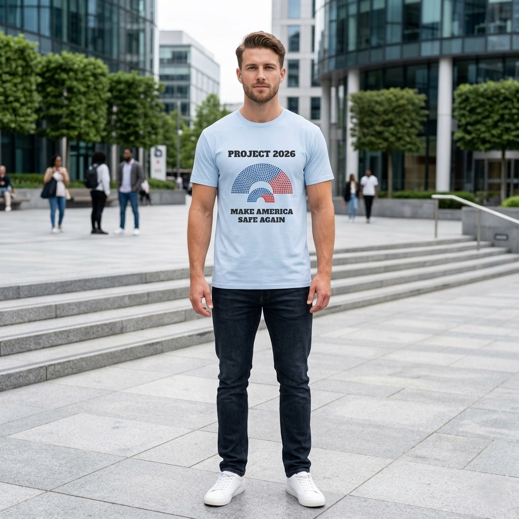 Project 2026 Unisex T-Shirt, Make America Safe Again, Congressional Map Tee