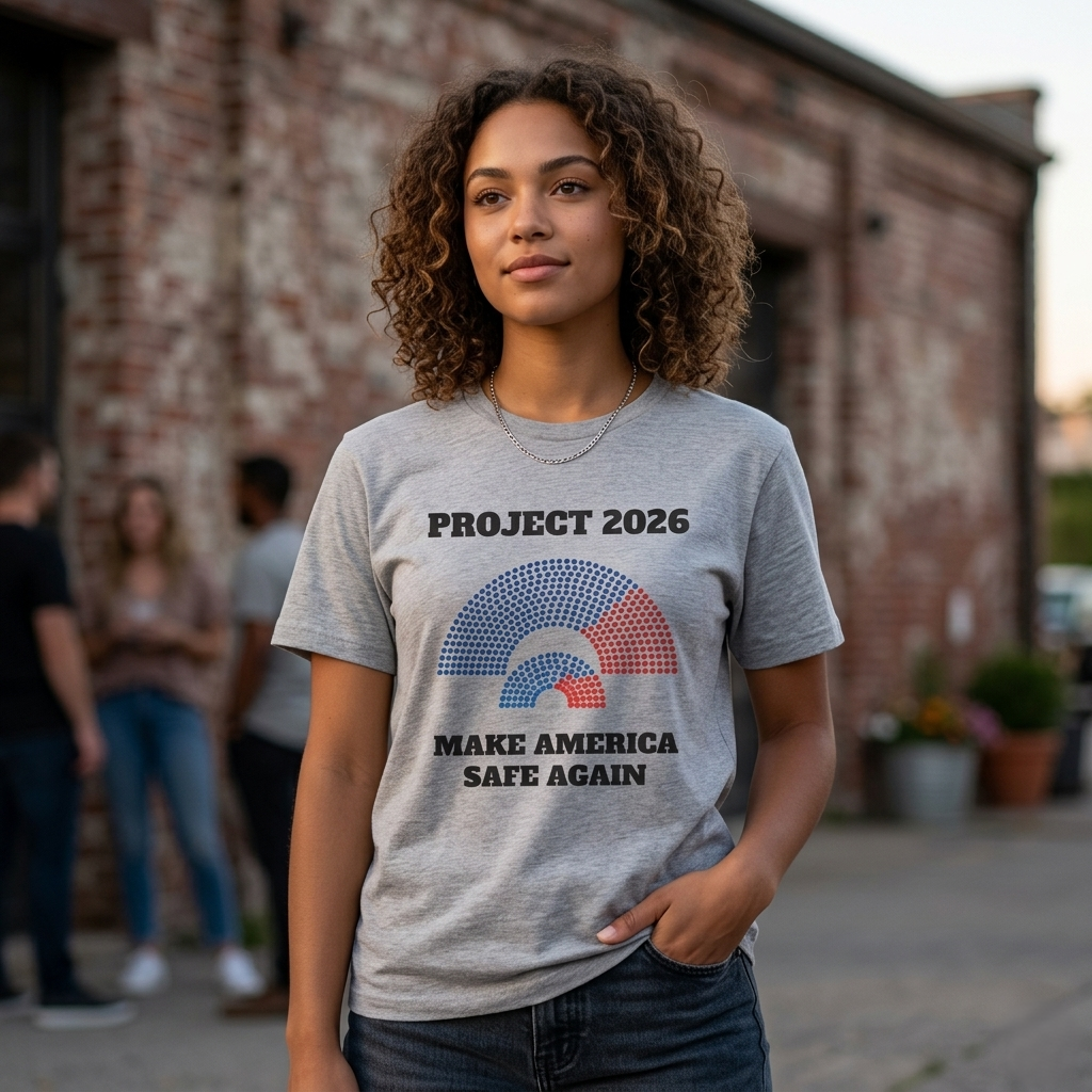Project 2026 Unisex T-Shirt, Make America Safe Again, Congressional Map Tee