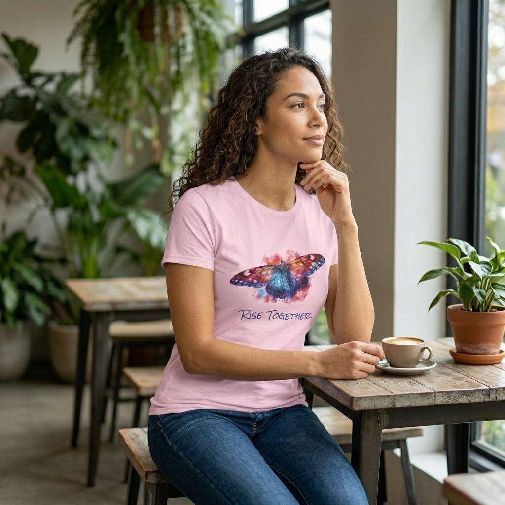 Butterfly Rise Together Graphic Tee | Equality Advocacy T-Shirt | Activist Gift