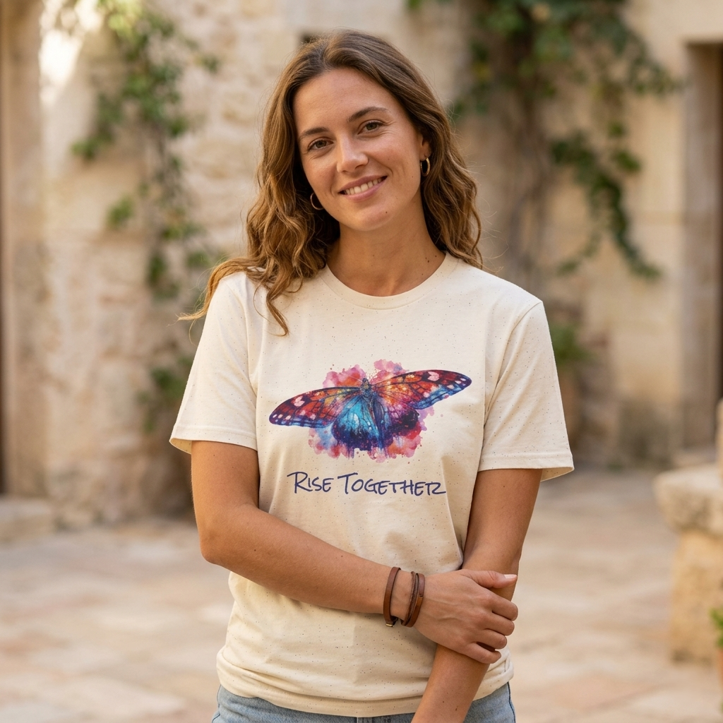 Butterfly Rise Together Graphic Tee | Equality Advocacy T-Shirt | Activist Gift