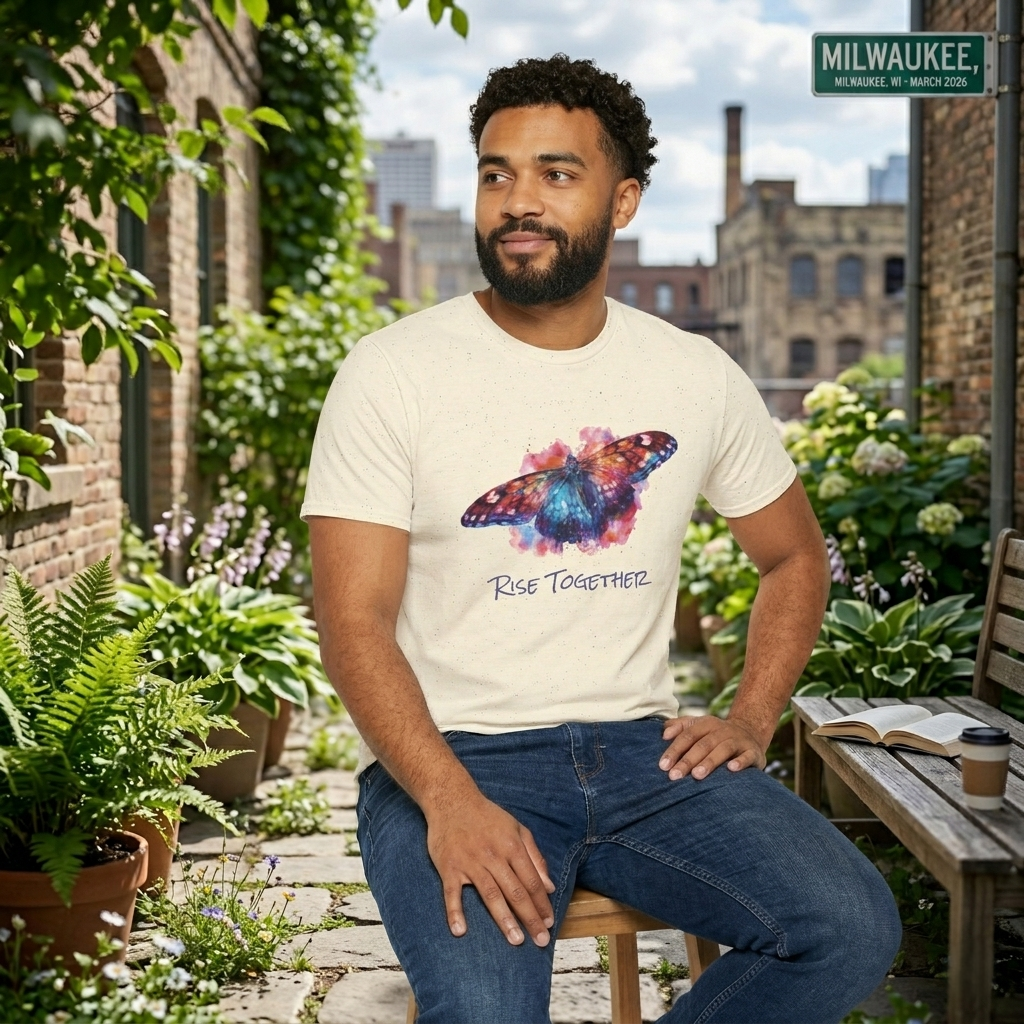 Butterfly Rise Together Graphic Tee | Equality Advocacy T-Shirt | Activist Gift