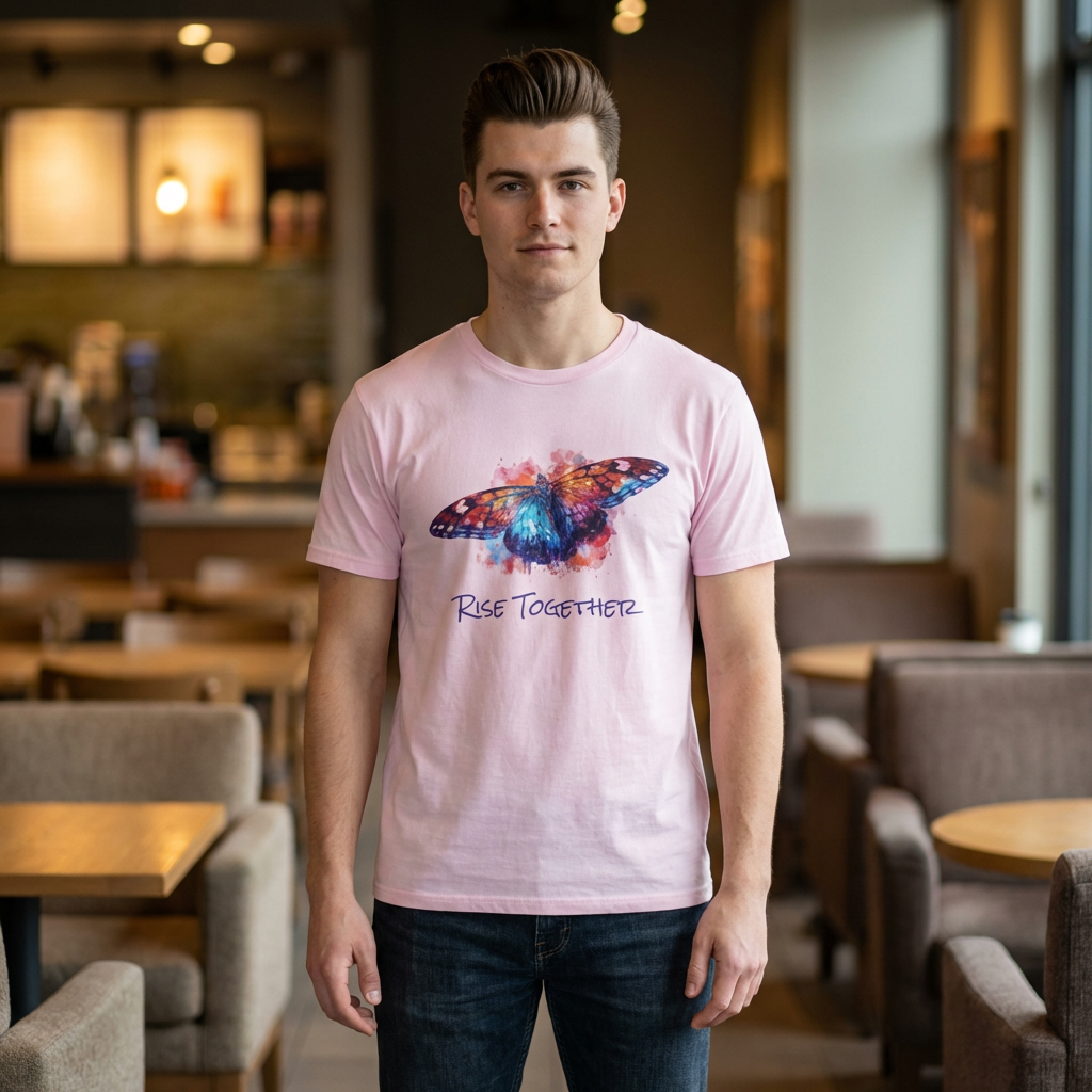 Butterfly Rise Together Graphic Tee | Equality Advocacy T-Shirt | Activist Gift