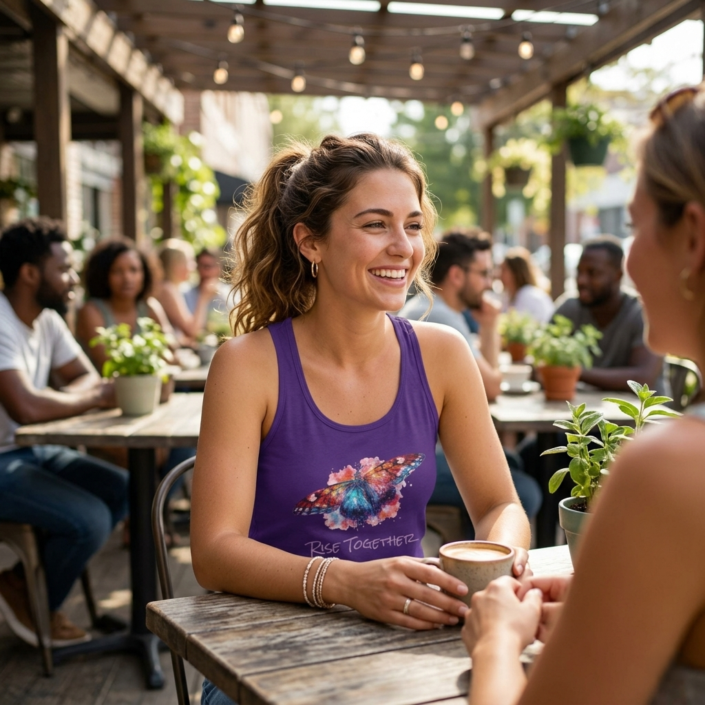 Butterfly Rise Together Tank Top | Equality Advocacy Shirt | Activist Gift