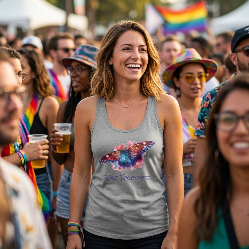 Butterfly Rise Together Tank Top | Equality Advocacy Shirt | Activist Gift