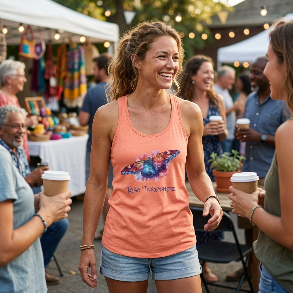 Butterfly Rise Together Tank Top | Equality Advocacy Shirt | Activist Gift